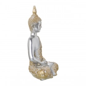 Statua Decorativa Alexandra House Living Dorato Argentato Acrilico Plastica Melammina Buddha