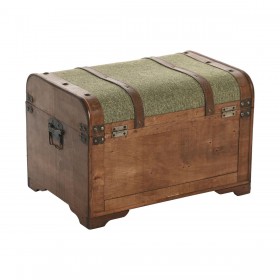 Set di Bauli Home ESPRIT Verde Multicolore Legno Tela Tropicale 60 x 43,5 x 42 cm (3 Unità)