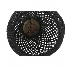 Paralume Home ESPRIT Nero Bambù teak 35 x 35 x 85 cm (2 Unità)