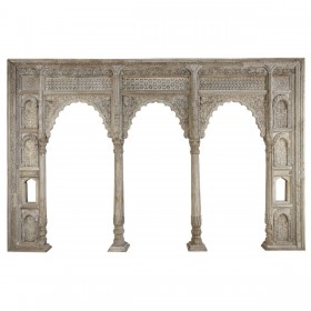 Con porta Home ESPRIT Beige Legno 463 x 20 x 292 cm