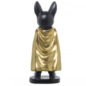 Statua Decorativa Alexandra House Living Nero Dorato Plastica Occhiali Cane 12 x 15 x 32 cm