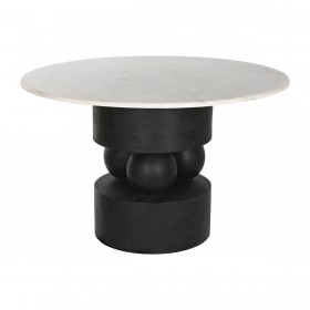 Tavolo da Pranzo Home ESPRIT Marmo Legno di mango 120 x 120 x 76 cm