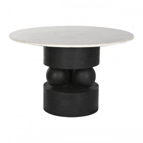 Tavolo da Pranzo Home ESPRIT Marmo Legno di mango 120 x 120 x 76 cm