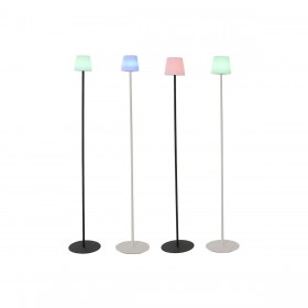 Lampada ad energia solare Home ESPRIT Nero 25 x 25 x 140 cm