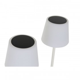 Lampada ad energia solare Home ESPRIT Nero 25 x 25 x 140 cm