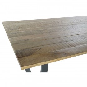 Tavolo da Pranzo Home ESPRIT Nero Naturale Metallo Legno di mango 200 x 100 x 76 cm