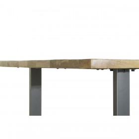 Tavolo da Pranzo Home ESPRIT Nero Naturale Metallo Legno di mango 200 x 100 x 76 cm