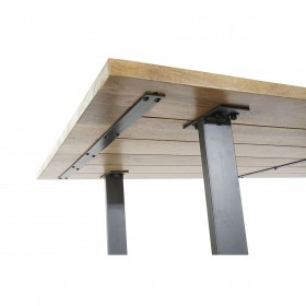 Tavolo da Pranzo Home ESPRIT Nero Naturale Metallo Legno di mango 200 x 100 x 76 cm