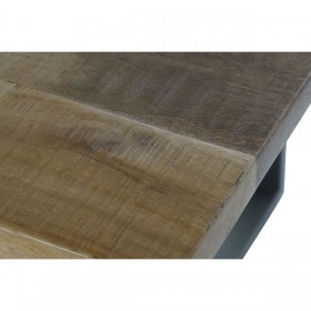 Tavolo da Pranzo Home ESPRIT Nero Naturale Metallo Legno di mango 200 x 100 x 76 cm