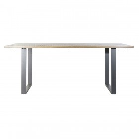 Tavolo da Pranzo Home ESPRIT Nero Naturale Metallo Legno di mango 200 x 100 x 76 cm