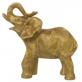 Statua Decorativa Alexandra House Living Dorato Plastica Elefante 12 x 25 x 26 cm