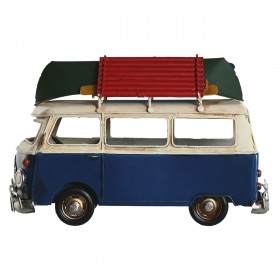 Statua Decorativa Home ESPRIT Azzurro Rosso Blu Marino 28 x 13,5 x 17,5 cm (3 Unità)