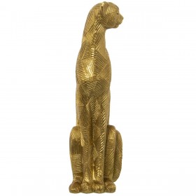 Statua Decorativa Alexandra House Living Dorato Acrilico Plastica Melammina Ghepardo 9 x 8 x 26 cm