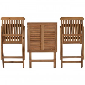 Tavolo con 2 sedie Home ESPRIT Marrone 60 x 60 x 74 cm