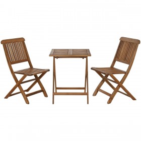 Tavolo con 2 sedie Home ESPRIT Marrone 60 x 60 x 74 cm