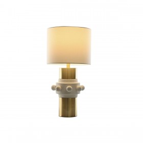 Lampada da tavolo Home ESPRIT Bianco Dorato 50 W 220 V