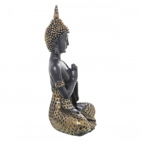 Statua Decorativa Alexandra House Living Marrone Dorato Acrilico Plastica Melammina Buddha