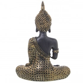 Statua Decorativa Alexandra House Living Marrone Dorato Acrilico Plastica Melammina Buddha