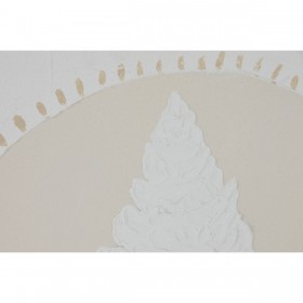 Quadro Home ESPRIT Bianco Crema Mediterraneo 40 x 3 x 40 cm (4 Unità)