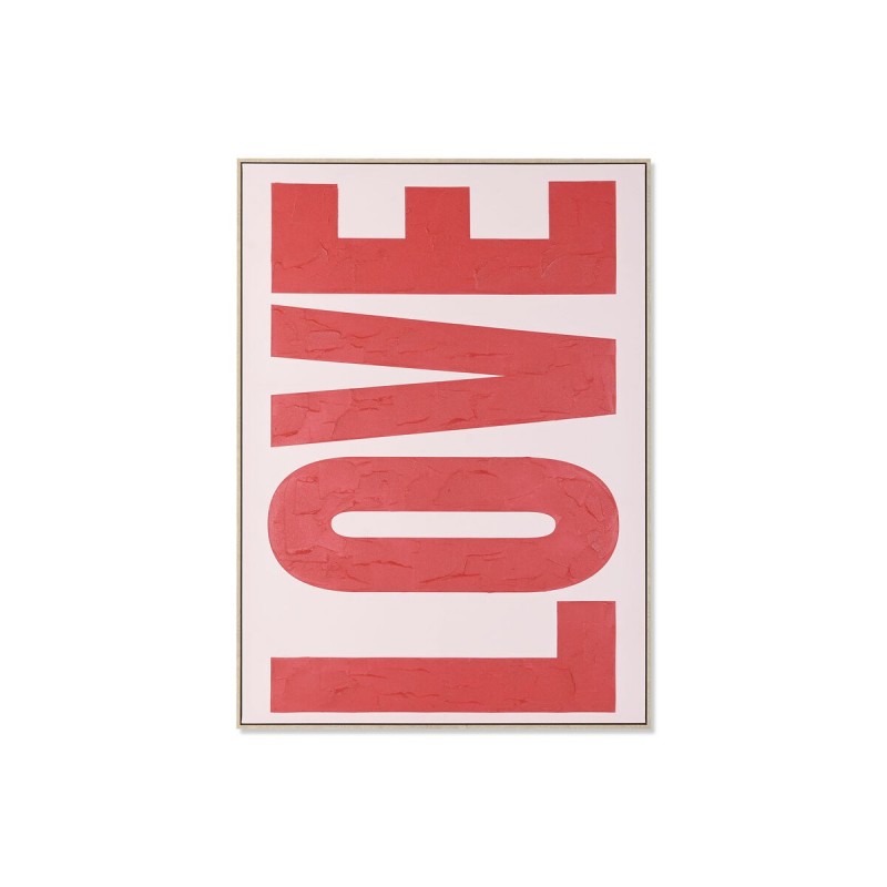 Quadro Home ESPRIT Love Rosso Rosa Moderno 103 x 4,5 x 143 cm 103 x 4 x 143 cm