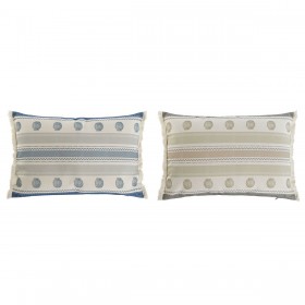 Cuscino Home ESPRIT Azzurro Beige 60 x 10 x 45 cm (2 Unità)
