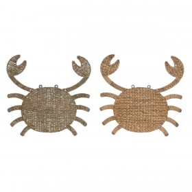 Decorazione da Parete Home ESPRIT Naturale Mediterraneo 55 x 5 x 53 cm (2 Unità)