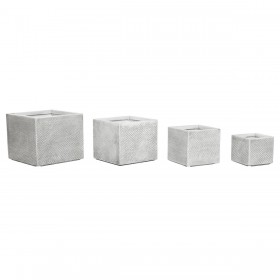Vaso Home ESPRIT Grigio Magnesio 37 x 37 x 31,5 cm (4 Unità)