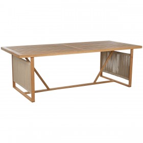 Tavolo con sedie Home ESPRIT Marrone Corda Legno di eucalipto 230 x 100 x 75 cm