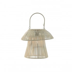 Lampada ad energia solare Home ESPRIT Bianco Marrone 31 x 31 x 30 cm (2 Unità)