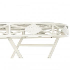 Tavolo da Pranzo Home ESPRIT Bianco Metallo 70 x 70 x 73 cm