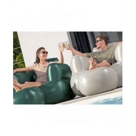 Bestway Sillon Gonfiabile con Reposapiedi Colore Assortito 107x99x80/48x48x36 cm
