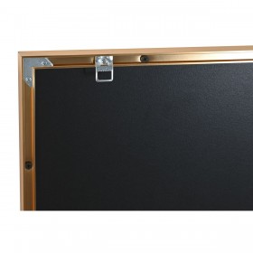 Quadro Home ESPRIT Bianco Nero Dorato Fiori 80 x 3,5 x 80 cm (2 Unità)