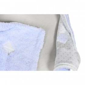 Coperta Home ESPRIT Azzurro Beige Rosa 100 x 75 x 20 cm (3 Unità)