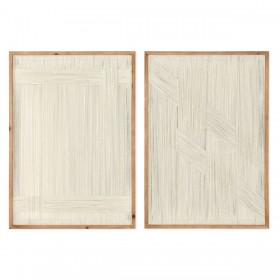 Quadro Home ESPRIT Bianco Naturale Città 50 x 2,5 x 70 cm (2 Unità)