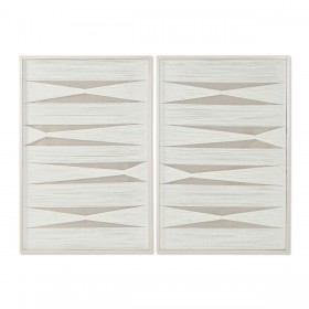 Quadro Home ESPRIT Bianco Beige Moderno Città 60 x 3 x 90 cm (2 Unità)