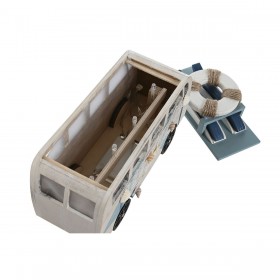 Statua Decorativa Home ESPRIT Azzurro Bianco Terracotta 22 x 7 x 14 cm (2 Unità)