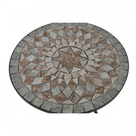 Tavolo aggiuntivo Home ESPRIT Nero Multicolore 60 x 60 x 72 cm