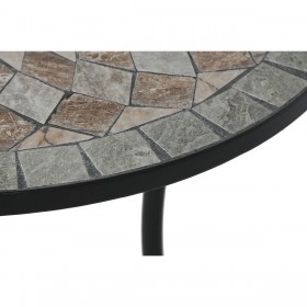 Tavolo aggiuntivo Home ESPRIT Nero Multicolore 60 x 60 x 72 cm