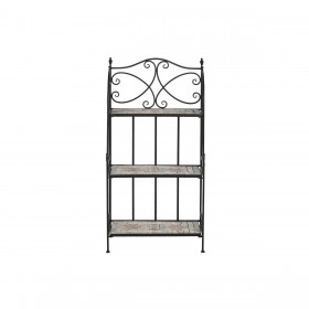 Scaffale Home ESPRIT Nero Multicolore Ceramica Forjare 3 Mensole 54 x 29 x 121 cm 58 x 31,5 x 117 cm