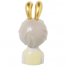 Busto Alexandra House Living Giallo Plastica Orecchie Chewing Gum 15 x 15 x 27 cm