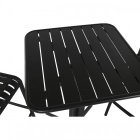 Tavolo con 2 sedie Home ESPRIT Nero Metallo polipropilene 60 x 60 x 102 cm