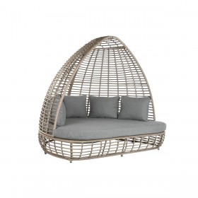 Divano da Giardino Home ESPRIT Grigio scuro 198 x 168 x 168 cm