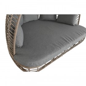 Divano da Giardino Home ESPRIT Grigio scuro 198 x 168 x 168 cm