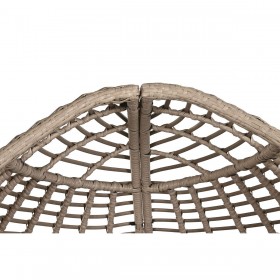 Divano da Giardino Home ESPRIT Grigio scuro 198 x 168 x 168 cm