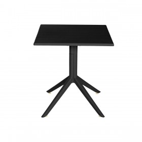 Tavolo da Pranzo Home ESPRIT Nero Metallo polipropilene 70 x 70 x 75 cm