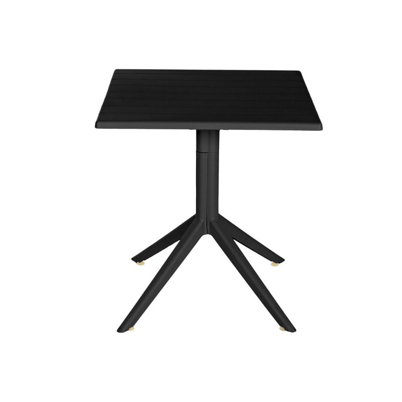 Tavolo da Pranzo Home ESPRIT Nero Metallo polipropilene 70 x 70 x 75 cm