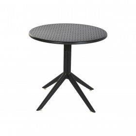 Tavolo da Pranzo Home ESPRIT Nero Metallo polipropilene 80 x 80 x 75 cm