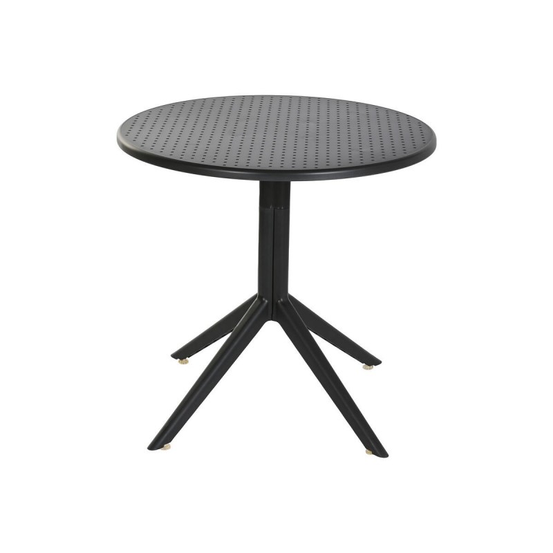 Tavolo da Pranzo Home ESPRIT Nero Metallo polipropilene 80 x 80 x 75 cm