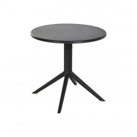 Tavolo da Pranzo Home ESPRIT Nero Metallo polipropilene 80 x 80 x 75 cm