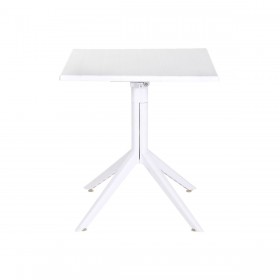 Tavolo da Pranzo Home ESPRIT Bianco Metallo polipropilene 70 x 70 x 75 cm